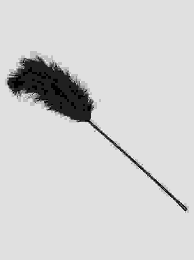 Bondage Boutique Luxury Ostrich Feather Tickler, Black, hi-res